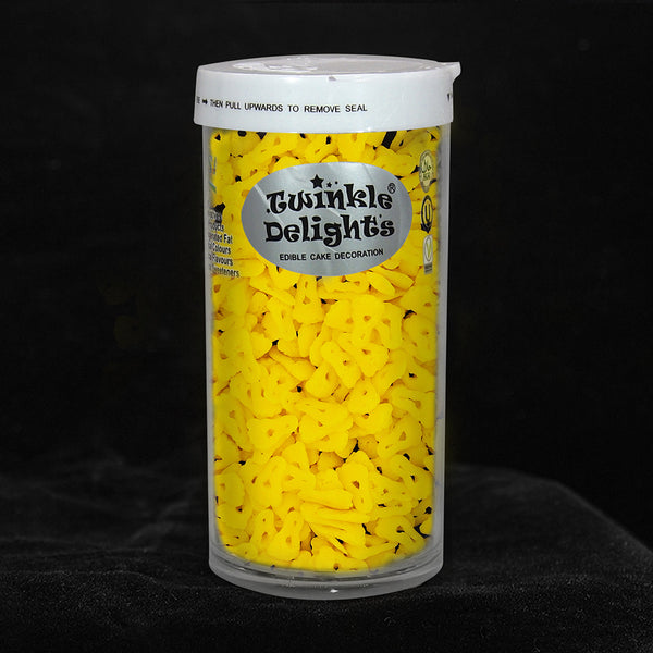 Yellow Confetti Footprint - Soya Free Halal Sprinkles Cake Decoration