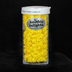 Yellow Confetti Little Butterfly - No Soya No Nuts Sprinkles For Cake (Top 14 Allergen Free, Naturally Sourced Ingredients, Plant-based, Clean Label Free From GMO, Hydrogenated Fat, Palm oil, Certified Vegan, BRC, Kosher, Halal & FDA)