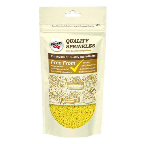 Yellow Confetti Number - Kosher Certified Nuts Free Sprinkles For Cake