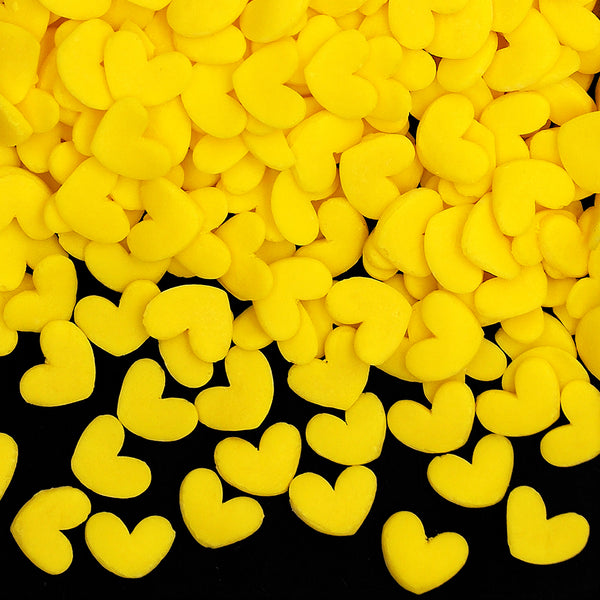 Yellow Confetti Super Heart - Soya Free Natural Ingredients Sprinkles