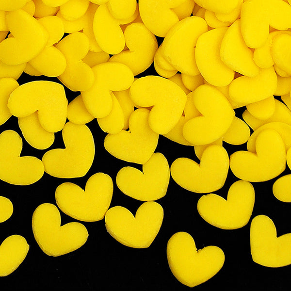 Yellow Confetti Super Heart - Soya Free Natural Ingredients Sprinkles