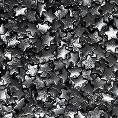 Shimmer Black Confetti Star - Gluten Free Halal Certified Sprinkles (Top 14 Allergen Free, Naturally Sourced Ingredients, Plant-based, Clean Label Free From GMO, Hydrogenated Fat, Palm oil, Vegan, BRC, Kosher & FDA)