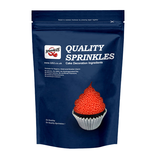 Red Nonpareils - Soy Free Natural Ingredient Sprinkles Cake Decoration