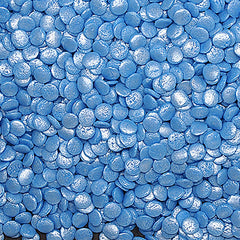 Shimmer Blue Confetti Sequins - Soy Free Natural Ingredients Sprinkles (Top 14 Allergen Free, Plant-based, Clean Label Free From GMO, Hydrogenated Fat, Palm oil, Certified Vegan, BRC, Kosher, Halal & FDA)