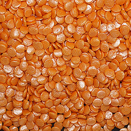 Shimmer Orange Confetti Sequins - No Gluten No Nut Sprinkles For Cake