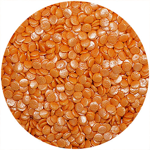 Shimmer Orange Confetti Sequins - No Gluten No Nut Sprinkles For Cake