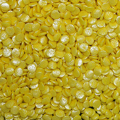 Shimmer Yellow Confetti Sequins - Nuts Free Soya Free Halal Sprinkles (Top 14 Allergen Free, Naturally Sourced Ingredients, Plant-based, Clean Label Free From GMO, Hydrogenated Fat, Palm oil, Certified Vegan, BRC, Kosher & FDA)
