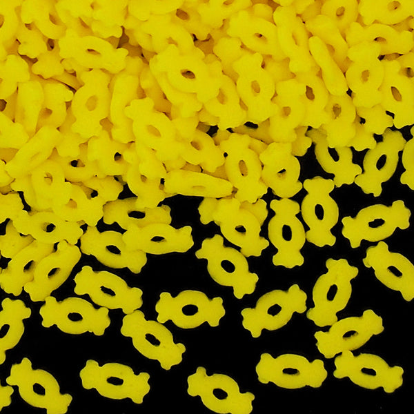 Yellow Confetti Candy - No Dairy Soya Free Sprinkles Cake Decoration