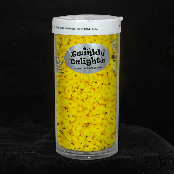 Yellow Confetti Candy - No Dairy Soya Free Sprinkles Cake Decoration