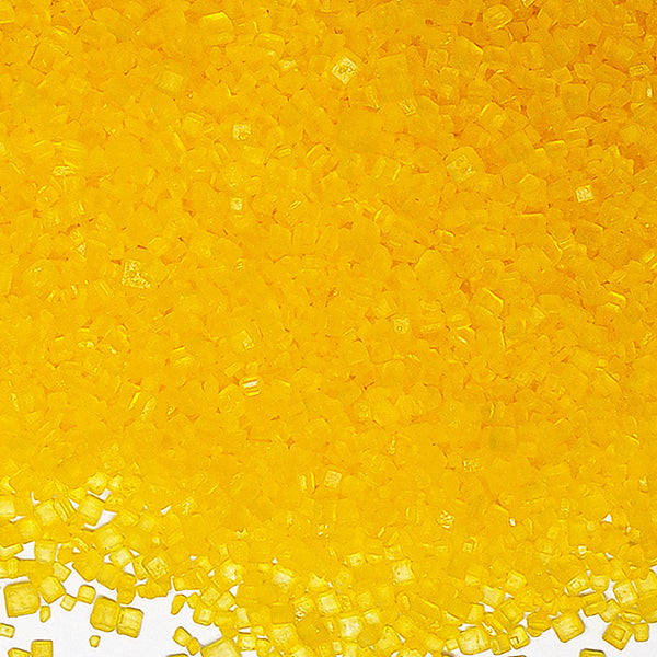 Yellow Sugar Crystals - Dairy Free Nut Free Halal Certified Sprinkles