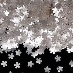 White Glitter Flowers - Natural Ingredients Halal Edible Decoration (Top 14 Allergen Free, Plant-based, Clean Label Free From GMO, Hydrogenated Fat, Palm oil, Certified Vegan, BRC, Kosher & FDA)