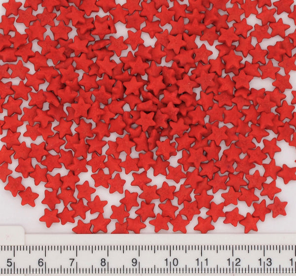Red Confetti Star - Soya Free Clean Label Sprinkles Cake Decoration