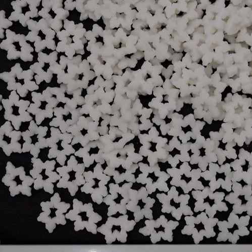 White Confetti Snowflake - Halal Certified No Dairy Sprinkles For Cake