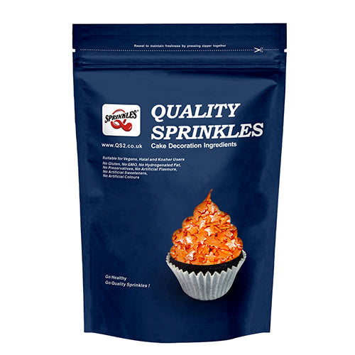 Shimmer Orange Confetti Star - Gluten Free Nuts Free Halal Sprinkles