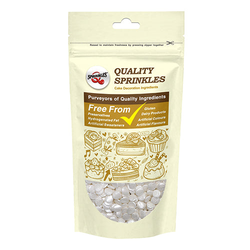 Shimmer White Confetti Sequins - Gluaten Free Nuts Free Sprinkles