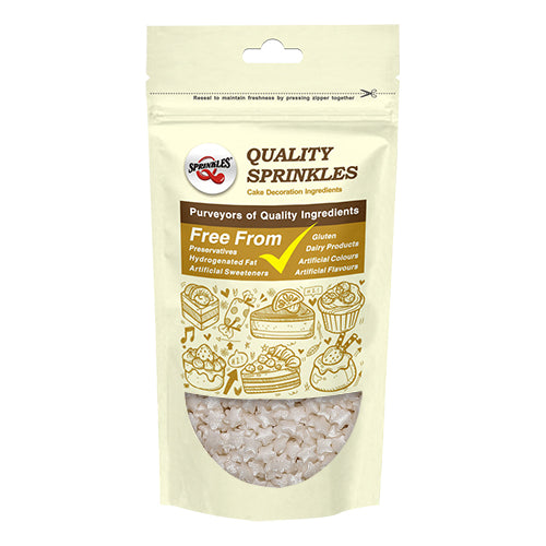 Shimmer White Confetti Star - No Gluten No Nuts Clean Label Sprinkles