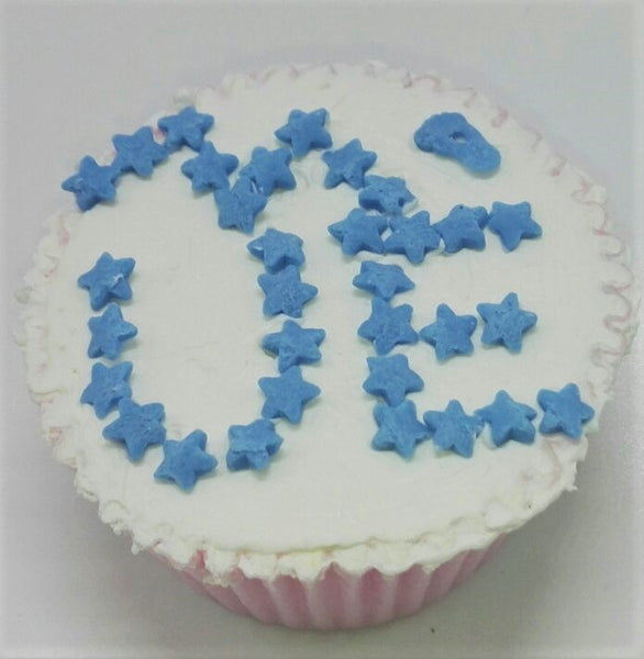 White & Blue Confetti Star - Non Gluten Nuts Free Sprinkles For Cake