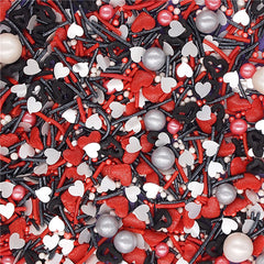 Queen of Hearts - Gluten Free Halal Certified Valentine Sprinkles Mix (Top 14 Allergen Free, Naturally Sourced Ingredients, Plant-based, Clean Label Free From GMO, Hydrogenated Fat, Palm oil, Vegan, BRC, Kosher & FDA)