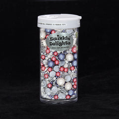 Rime Ice - Gluten Free Clean Lable Vegan Sprinkles Mix Cake Decoration (Top 14 Allergen Free, Naturally Sourced Ingredients, Plant-based, Free From GMO, Hydrogenated Fat, Palm oil, Certified Vegan, BRC, Kosher & FDA)