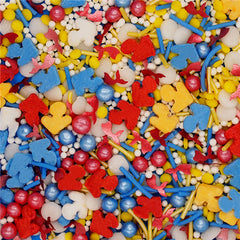 Ships Ahoy - Soya Free Clean Label Sprinkles Medley Cake Decoration (Top 14 Allergen Free, Naturally Sourced Ingredients, Plant-based, Free From GMO, Hydrogenated Fat, Palm oil, Certified Vegan, BRC, Kosher, Halal & FDA)