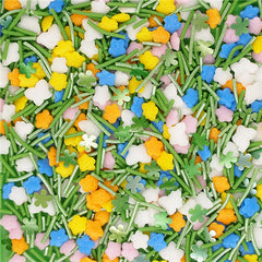 Spring Flower - Nuts Free Soya Free Clean Lable Sprinkles Medley (Top 14 Allergen Free, Naturally Sourced Ingredients, Plant-based, Free From GMO, Hydrogenated Fat, Palm oil, Certified Vegan, BRC, Kosher, Halal & FDA)
