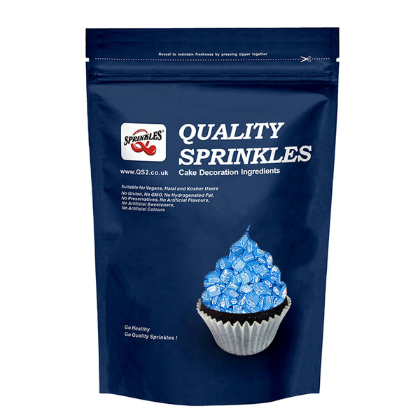 Shimmer Blue Sugar Rocs - No Gluten Clean Label Sprinkles For Cake