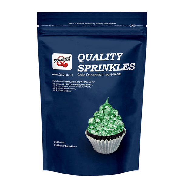 Shimmer Green Sugar Rocs - Nuts Free Kosher Certified Vegan Sprinkles