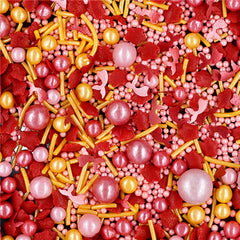 Sweet Love - Nuts Free Clean Label Sprinkles Medley Cake Decoration (Top 14 Allergen Free, Naturally Sourced Ingredients, Plant-based, Free From GMO, Hydrogenated Fat, Palm oil, Certified Vegan, BRC, Kosher, Halal & FDA)