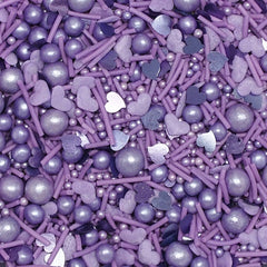 Violent Violet - Nuts Free Clean Lable Vegan Sprinkles Medley For Cake (Top 14 Allergen Free, Naturally Sourced Ingredients, Plant-based, Free From GMO, Hydrogenated Fat, Palm oil, BRC, Kosher, Halal & FDA)