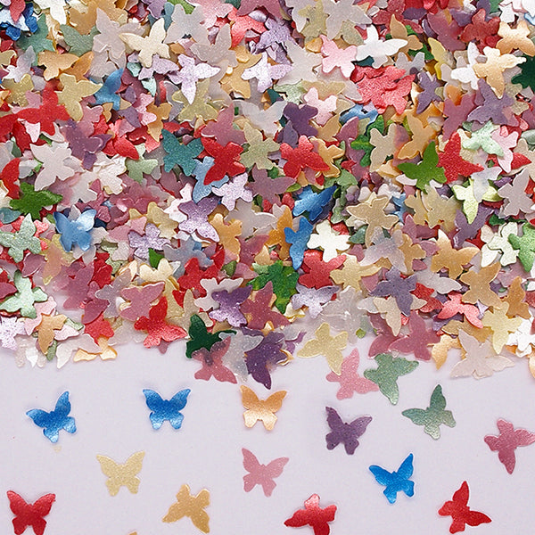 Rainbow Glitter Butterflies - Natural Ingredients Edible Decoration