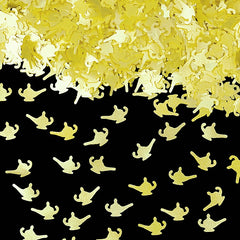 Yellow Glitter Magic Lamps - Kosher Certified Edible Cake Decoration (Top 14 Allergen Free, Naturally Sourced Ingredients, Plant-based, Clean Label Free From GMO, Hydrogenated Fat, Palm oil, Vegan, BRC, Halal & FDA)