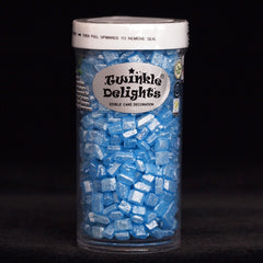 Shimmer Blue Sugar Rocs - No Gluten Clean Label Sprinkles For Cake (Top 14 Allergen Free, Naturally Sourced Ingredients, Plant-based, Free From GMO, Hydrogenated Fat, Palm oil, Certified Vegan, BRC, Kosher, Halal & FDA)