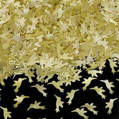Yellow Glitter Hummingbirds - Gluten Free Halal Certified Edible Decor (Top 14 Allergen Free, Naturally Sourced Ingredients, Plant-based, Clean Label Free From GMO, Hydrogenated Fat, Palm oil, Vegan, BRC, Kosher & FDA)