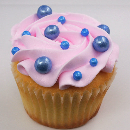 Shimmer Blue 8mm Pearls - Nut Free Dairy Free Vegan Sprinkles For Cake