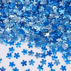 Blue Glitter Flowers - Dairy Free Non GMOs Vegan Edible Decoration (Top 14 Allergen Free, Naturally Sourced Ingredients, Plant-based, Clean Label, Hydrogenated Fat, Palm oil, BRC, Kosher, Halal & FDA)