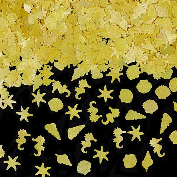 Yellow Glitter Fantasy Ocean - Non GMO Sugar Free Edible Decoration