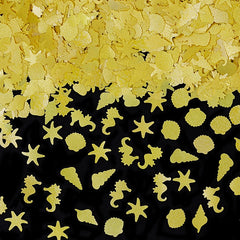 Yellow Glitter Fantasy Ocean - Non GMO Sugar Free Edible Decoration (Top 14 Allergen Free, Naturally Sourced Ingredients, Plant-based, Clean Label Free From GMO, Hydrogenated Fat, Palm oil, Certified Vegan, BRC, Kosher, Halal & FDA)