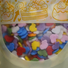 Rainbow Confetti Car - No Gluten No Dairy Sprinkles  Cake Decoration (Top 14 Allergen Free, Naturally Sourced Ingredients, Plant-based, Clean Label Free From GMO, Hydrogenated Fat, Palm oil, Certified Vegan, BRC, Kosher, Halal & FDA)