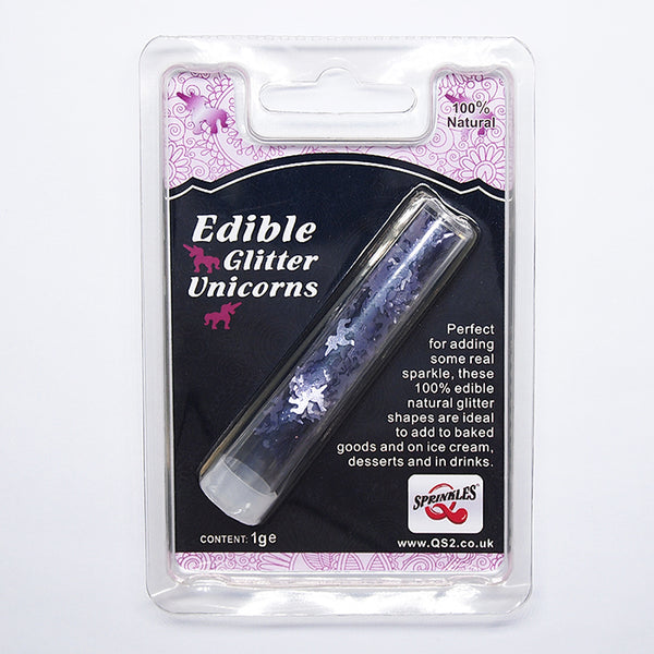 Purple Glitter Unicorns - Non Gluten Halal Certified Edible Decoration