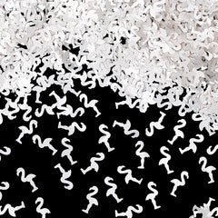 White Glitter Flamingos - No Gluten Kosher Certified Edible Decoration (Top 14 Allergen Free, Naturally Sourced Ingredients, Plant-based, Clean Label Free From GMO, Hydrogenated Fat, Palm oil, Vegan, BRC, Halal & FDA)