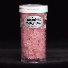 Pink Sugar Rocs - Nuts Free Clean Label Sprinkles Cake Decorations (Top 14 Allergen Free, Naturally Sourced Ingredients, Plant-based, Free From GMO, Hydrogenated Fat, Palm oil, Certified Vegan, BRC, Kosher, Halal & FDA)