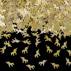 Gold Glitter Unicorns - Gluten Free Halal Certified Edible Decoration (Top 14 Allergen Free, Naturally Sourced Ingredients, Plant-based, Clean Label Free From GMO, Hydrogenated Fat, Palm oil, Vegan, BRC, Kosher & FDA)