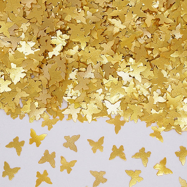 Gold Glitter Butterflies - No Gluten No Nuts Vegan Edible Decoration