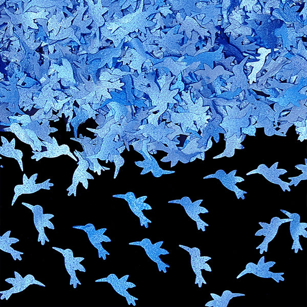 Blue Glitter Hummingbirds - No Gluten Non GMO Vegan Edible Decoration