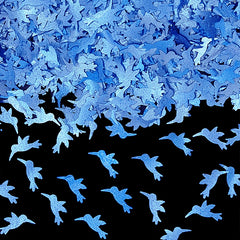 Blue Glitter Hummingbirds - No Gluten Non GMO Vegan Edible Decoration (Top 14 Allergen Free, Naturally Sourced Ingredients, Plant-based, Hydrogenated Fat, Palm oil, BRC, Kosher, Halal & FDA)
