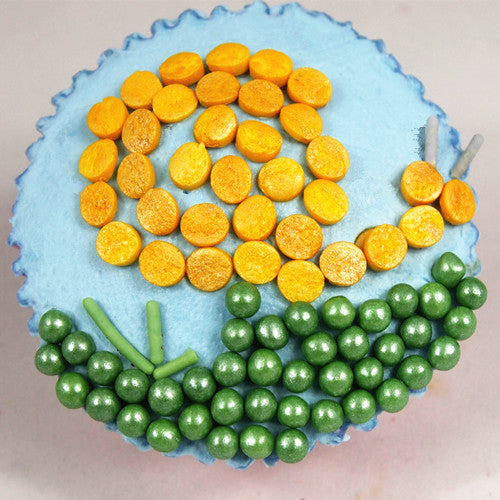 Pearlized Green 6 in 1 shaker - Non-Gluten Vegan Sprinkles Cake Decor