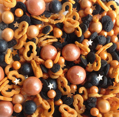 Jack o' Lantern - Non Dairy Soya Free Halloween Sprinkles Mix For Cake (Top 14 Allergen Free, Naturally Sourced Ingredients, Plant-based, Clean Label Free From GMO, Hydrogenated Fat, Palm oil, Certified Vegan, BRC, Kosher, Halal & FDA)