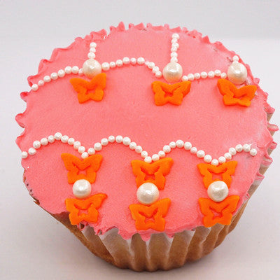 Orange Confetti Butterfly - Clean Label Sprinkles Cake Decoration