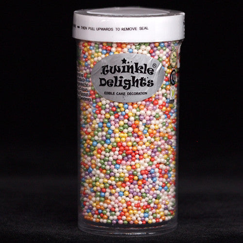 Shimmer Rainbow Nonpareils - No Dairy Kosher Sprinkles Cake Decoration