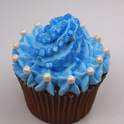 Shimmer Blue Sugar Rocs - No Gluten Clean Label Sprinkles For Cake